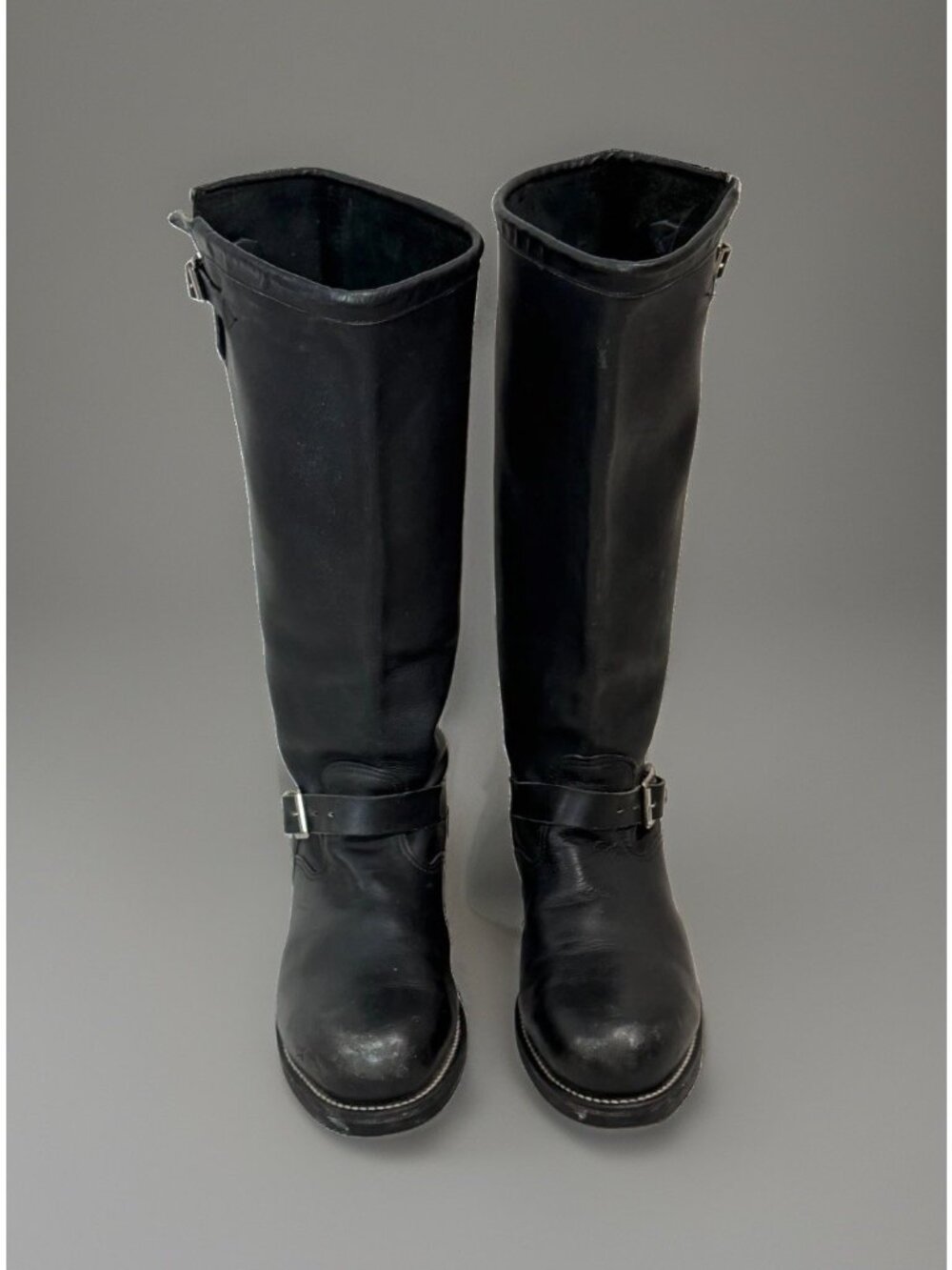 Vintage Chippewa Motorcycle Boots 15" Leather Steel Toe Black Mens 10EE 27909